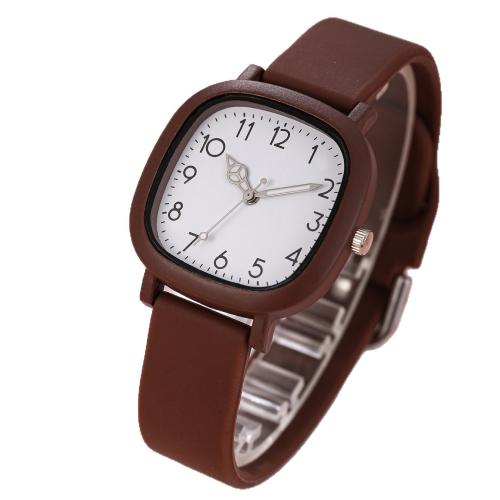 Women Wrist Watch, Alloy, with Glass & Silicone & 304 Stainless Steel, plated, fashion jewelry & for woman, more colors for choice, Length:24 cm, Sold By PC