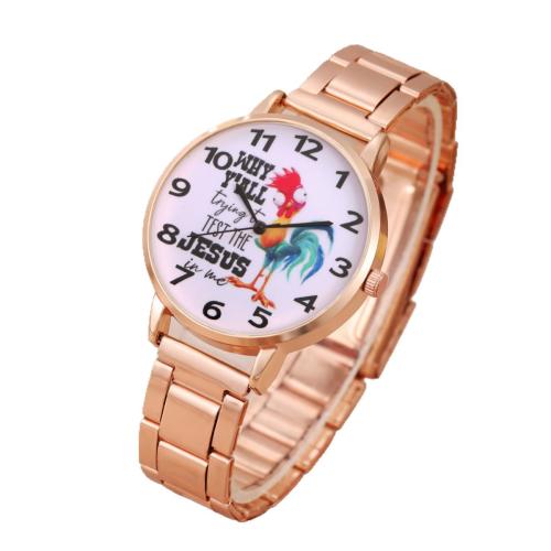 Women Wrist Watch, Alloy, with Glass & 304 Stainless Steel, plated, fashion jewelry & for woman, more colors for choice, Length:21 cm, Sold By PC