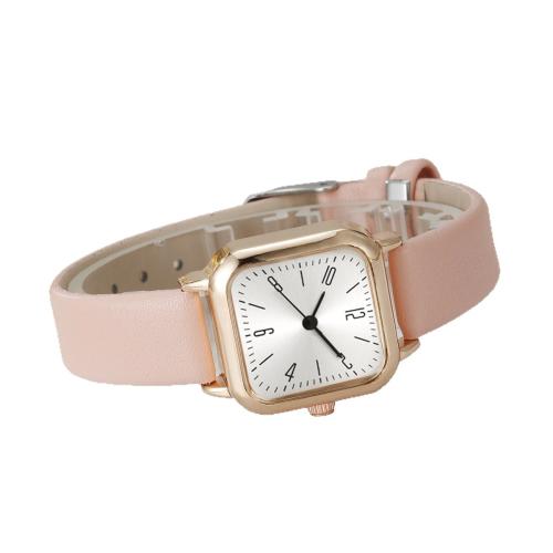 Women Wrist Watch, Alloy, with Faux Leather & Glass & 304 Stainless Steel, plated, fashion jewelry & for woman & with rhinestone, more colors for choice, Length:21 cm, Sold By PC