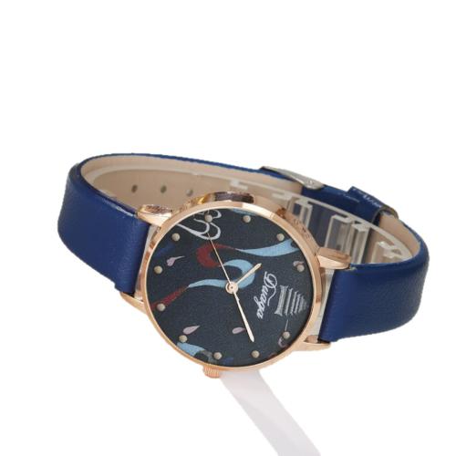 Women Wrist Watch, Alloy, with Faux Leather & Glass & 304 Stainless Steel, plated, fashion jewelry & for woman & with rhinestone, more colors for choice, Length:24 cm, Sold By PC