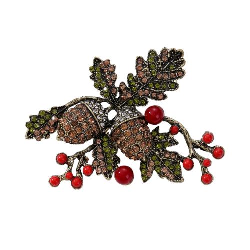 Rhinestone Brooch, Tibetan Style, with Plastic, Unisex & different styles for choice & with rhinestone, Sold By PC