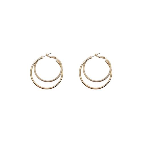 Brass Leverback Earring, plated, Double Layer & fashion jewelry & for woman, more colors for choice, 39x36mm, Sold By Pair