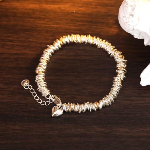 Brass Bracelet & Bangle, with 3cm extender chain, Heart, plated, fashion jewelry & for woman, Length:16 cm, Sold By PC