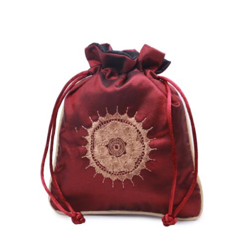 Jewelry Pouches Bags, Cloth, Embroidery, dustproof, more colors for choice, 150x130mm, Sold By PC