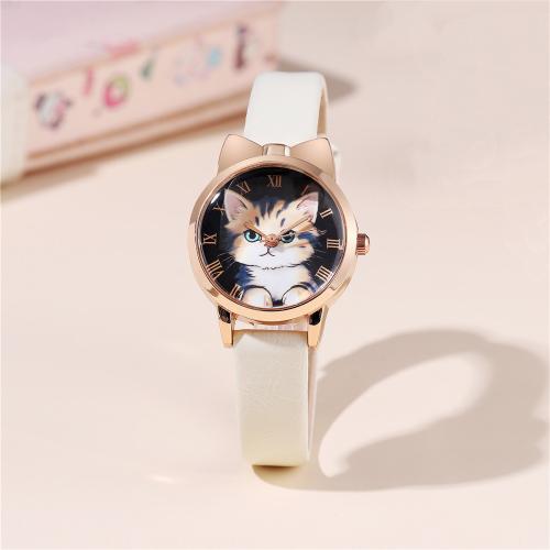 Fashion Children Watch, Plastic, with Glass & 304 Stainless Steel, plated, fashion jewelry & for children, more colors for choice, Sold By PC