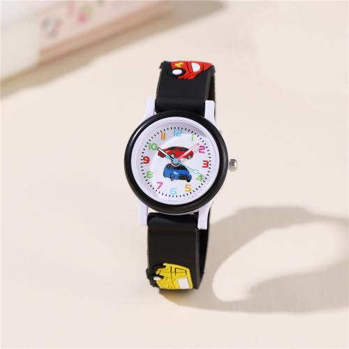Fashion Children Watch, Plastic, with 304 Stainless Steel, plated, fashion jewelry & for children, more colors for choice, Sold By PC