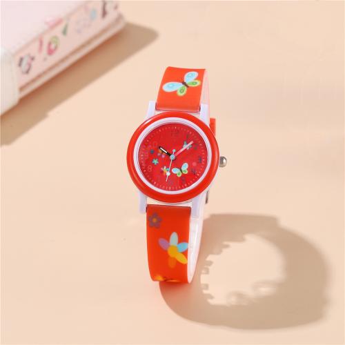 Fashion Children Watch, Plastic, with 304 Stainless Steel, plated, fashion jewelry & for children, more colors for choice, Sold By PC