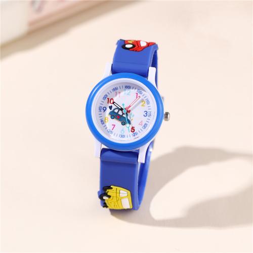 Fashion Children Watch, Plastic, with 304 Stainless Steel, plated, fashion jewelry & for children, more colors for choice, Sold By PC