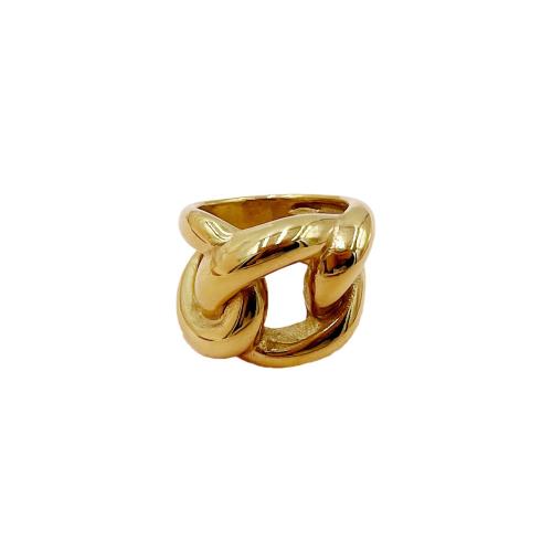 Bague en acier inoxydable, Acier inoxydable 304, Placage, bijoux de mode & pour femme & creux, doré, Taille:6, Vendu par PC