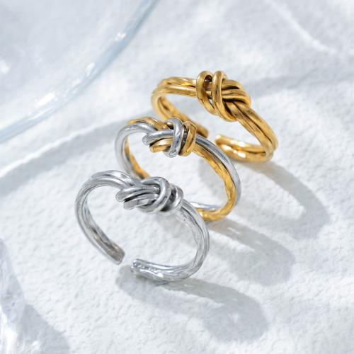 Stainless Steel Finger Ring, 304 Stainless Steel, plated, Double Layer & fashion jewelry & for woman, more colors for choice, Sold By PC