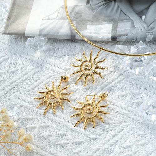 Fashion Stainless Steel Jewelry Sets, 304 Stainless Steel, plated, different styles for choice & for woman & hollow, golden, Sold By PC