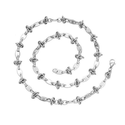 Stainless Steel Chain Necklace, 304 Stainless Steel, polished, fashion jewelry & different length for choice & Unisex, original color, Sold By PC