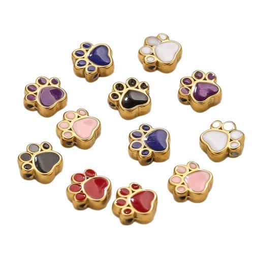 Stainless Steel Beads, 304 Stainless Steel, Claw, gold color plated, DIY & enamel, more colors for choice, 5PCs/Bag, Sold By Bag