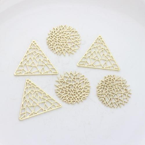 Tibetan Style Hollow Pendants, gold color plated, DIY, golden, 100PCs/Bag, Sold By Bag