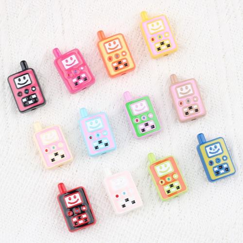 Acrylic Jewelry Beads, DIY & enamel, more colors for choice, 24x14mm, 100PCs/Bag, Sold By Bag