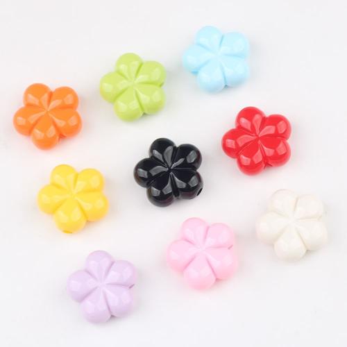 Opaque Acrylic Beads, Flower, stoving varnish, DIY, more colors for choice, 21x10mm, 100/Bag, Sold By Bag
