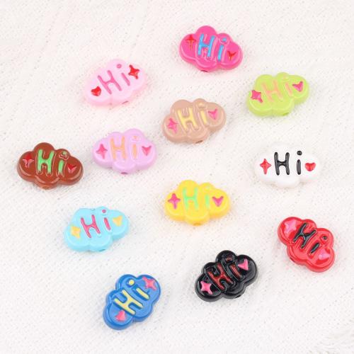 Acrylic Jewelry Beads, Cloud, DIY & enamel, more colors for choice, 100PCs/Bag, Sold By Bag