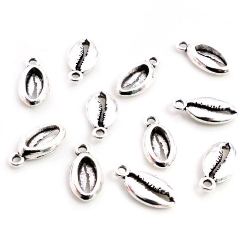 Tibetan Style Animal Pendants, Shell, DIY, 17x8mm, 100PCs/Bag, Sold By Bag