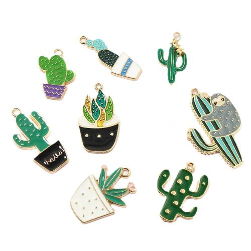 Tibetan Style Enamel Pendants, Opuntia Stricta, DIY & different styles for choice, 100PCs/Bag, Sold By Bag