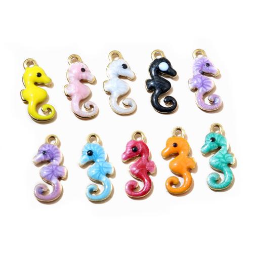 Stainless Steel Animal Pendants, 304 Stainless Steel, Seahorse, DIY & enamel, 10x5mm, 100PCs/Bag, Sold By Bag