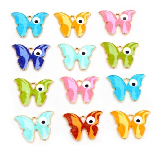 Tibetan Style Enamel Pendants, Butterfly, DIY, 100PCs/Bag, Sold By Bag