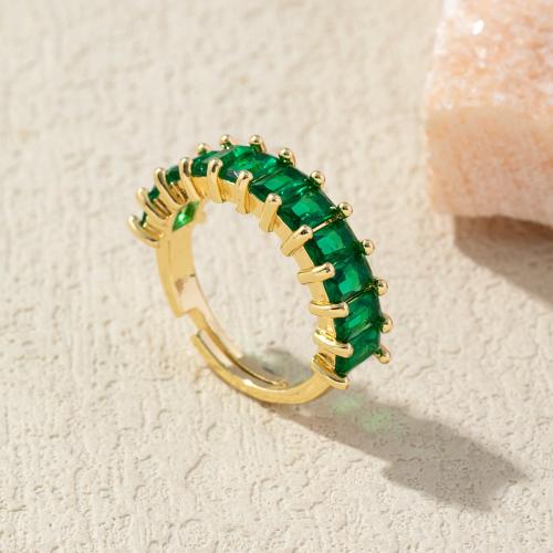 Cubic Zirconia Micro Pave Brass Ring, plated, fashion jewelry & micro pave cubic zirconia & for woman, Sold By PC