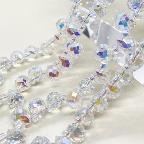 Teardrop Crystal Beads, Strawberry, DIY & different size for choice & faceted, more colors for choice, Sold By Strand