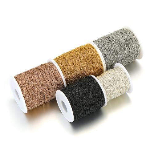 Stainless Steel Oval Chain, 304 Stainless Steel, gold color plated, DIY, more colors for choice, 2m/Bag, Sold By Bag