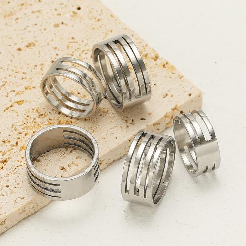 Stainless Steel Finger Ring, 304 Stainless Steel, gold color plated, fashion jewelry, more colors for choice, Sold By PC
