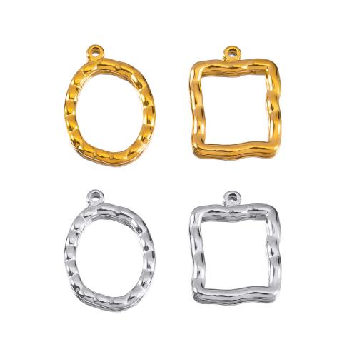 Stainless Steel Pendants, 304 Stainless Steel, plated, DIY & different styles for choice & hollow, more colors for choice, 2PCs/Bag, Sold By Bag