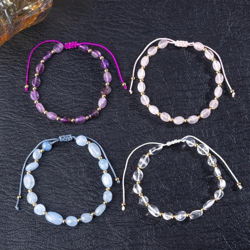 Gemstone Bracelets, with Nylon Cord & Tibetan Style, handmade, fashion jewelry & different materials for choice & Unisex, Length:Approx 18-25 cm, Sold By PC