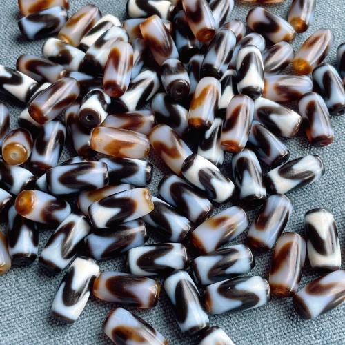 Tibetan Agate Beads, handmade, DIY & different styles for choice, 20x8mm, Sold By PC