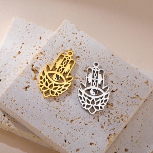 Stainless Steel Pendants, 304 Stainless Steel, Hand, plated, DIY & enamel & hollow, more colors for choice, 25x14mm, 10PCs/Bag, Sold By Bag