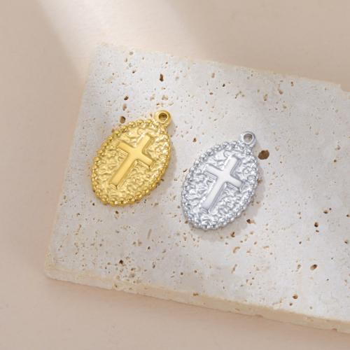 Stainless Steel Cross Pendants, 304 Stainless Steel, plated, DIY, more colors for choice, 14x23mm, 10PCs/Bag, Sold By Bag