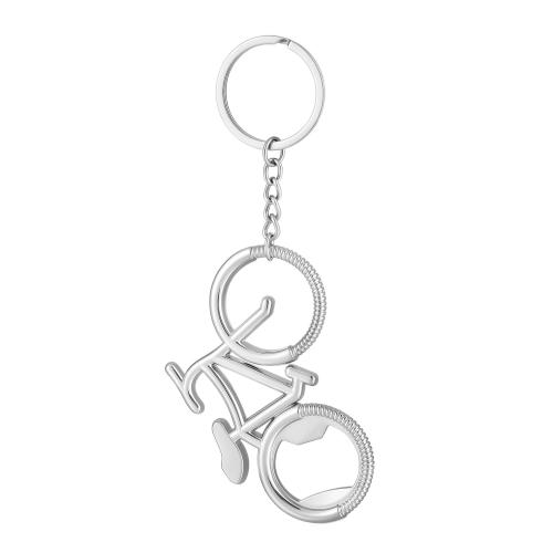 Bag Purse Charms Keyrings Keychains, Tibetan Style, Bike, multifunctional & DIY, silver color, Sold By PC