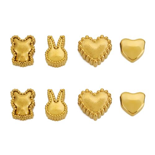 Stainless Steel Beads, 304 Stainless Steel, gold color plated, DIY, more colors for choice, 10PCs/Bag, Sold By Bag