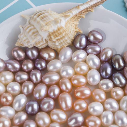 Cultured Rice Freshwater Pearl Beads, DIY, more colors for choice, 9-10mm, Sold By PC