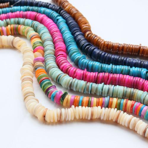 Natural Colored Shell Beads, gold color plated, DIY, more colors for choice, 10x10mm, Sold Per 38 cm Strand