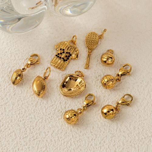 Stainless Steel Pendants, 304 Stainless Steel, gold color plated, DIY & with rhinestone, more colors for choice, 130x70x20mm, Sold By PC