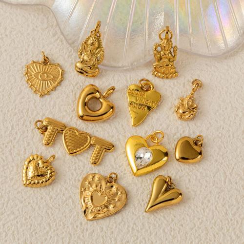 Stainless Steel Pendants, 304 Stainless Steel, gold color plated, DIY, more colors for choice, 130x70x20mm, Sold By PC