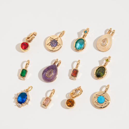 Rhinestone Pendant, Brass, plated, DIY & with rhinestone, more colors for choice, 130x70x20mm, Sold By PC