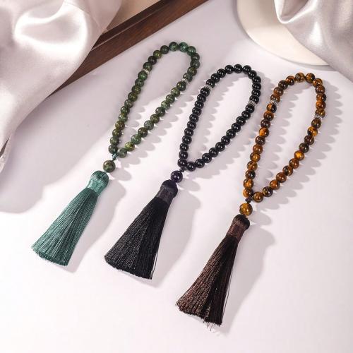 Gemstone Bracelet, with Elastic Thread & Polyester Cord, fashion jewelry & different materials for choice & Unisex, Length:Approx 23 cm, Sold By PC