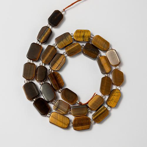 Natural Tiger Eye Beads, with Seedbead, fashion jewelry, mixed colors, Sold Per 38 cm Strand