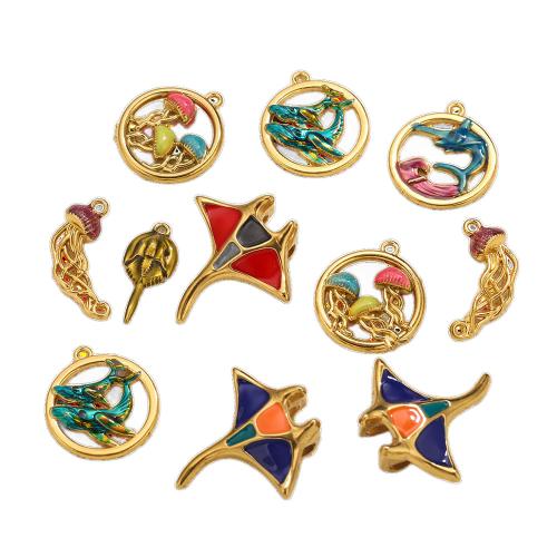 Stainless Steel Animal Pendants, 304 Stainless Steel, plated, DIY & enamel, more colors for choice, 3PCs/Bag, Sold By Bag