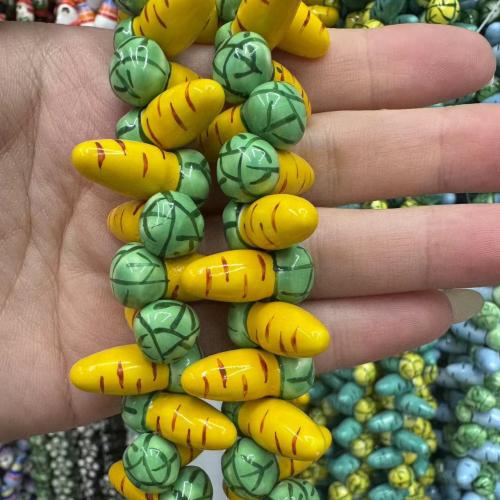 Porcelain Jewelry Beads, Carrot, DIY, more colors for choice, 22x10mm, 20PCs/Bag, Sold By Bag