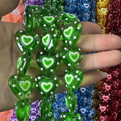 Bumpy Lampwork Beads, Heart, DIY & enamel, more colors for choice, 20mm, 20PCs/Bag, Sold By Bag
