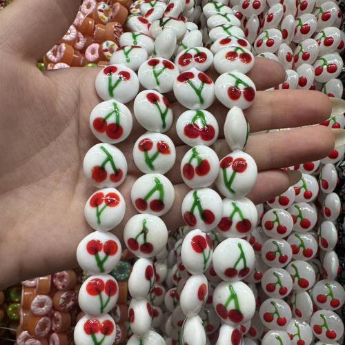 Lampwork Beads, Cherry, DIY & enamel, more colors for choice, 16mm, 20PCs/Bag, Sold By Bag