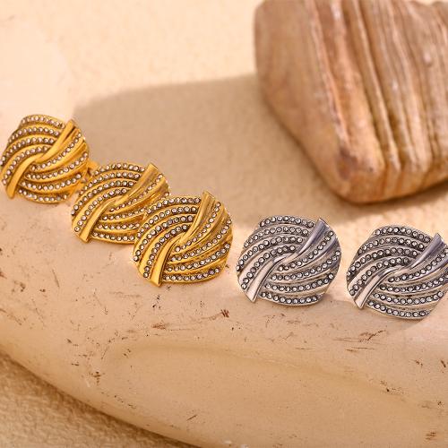 Rhinestone Stainless Steel Jewelry Set, 304 Stainless Steel, plated, different styles for choice & for woman & with rhinestone, Sold By PC