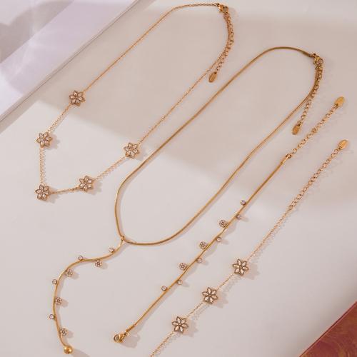 Cubic Zirconia Stainless Steel Jewelry Sets, 304 Stainless Steel, plated, different styles for choice & micro pave cubic zirconia & for woman, more colors for choice, Sold By PC