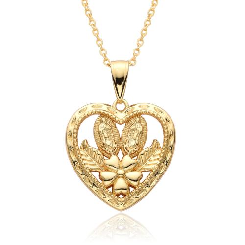 Brass Necklace, plated, fashion jewelry & micro pave cubic zirconia, golden, nickel, lead & cadmium free, Length:45 cm, Sold By PC